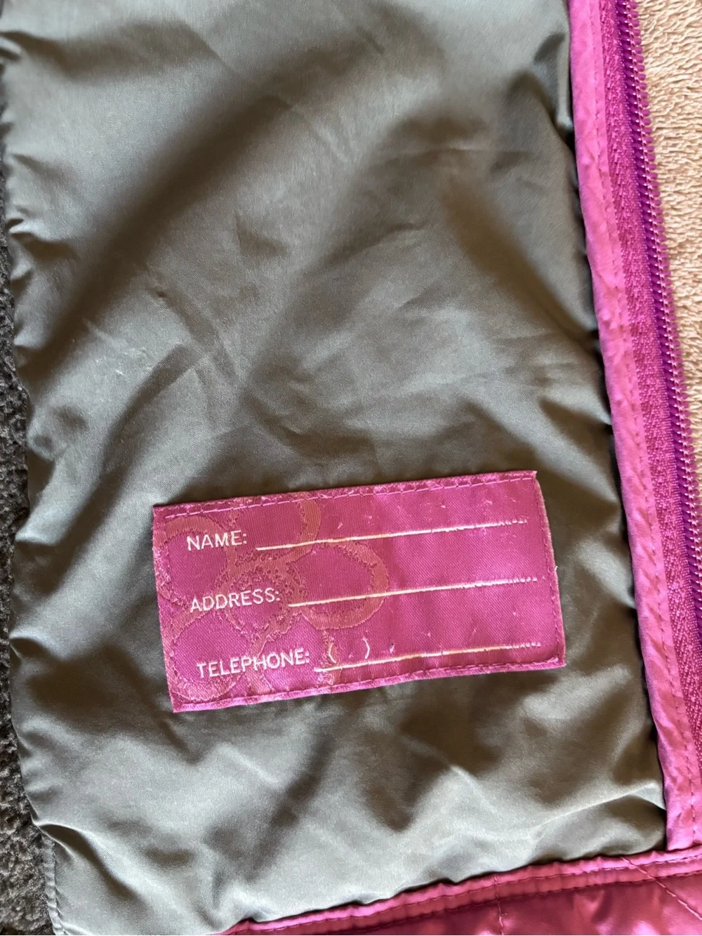 REI Girls' Purple and Gray Hooded Jacket